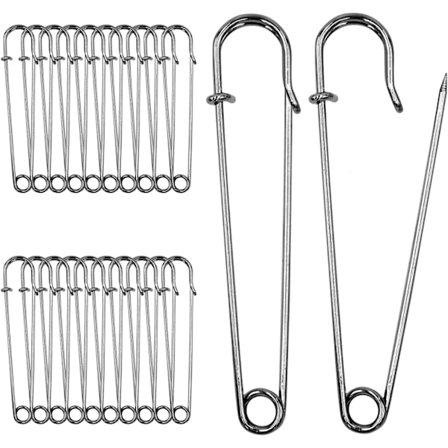 4 tommers store sikkerhetsnåler for klær Store sikkerhetsnåler Sikkerhetsnål for mote, sying, quilting, tepper, møbeltrekk, vaskeri og håndverk (10 cm