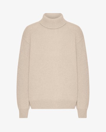 Merino Wool Turtleneck - Ivory White - Female - 2XL