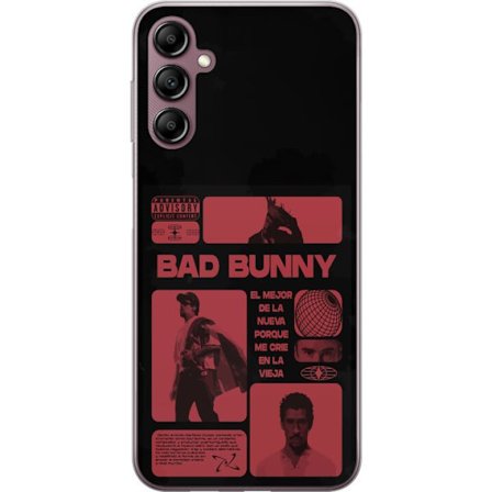 Kompatibelt Mobildeksel til Samsung Galaxy A14 5G Bad Bunny NFL-inspirert skjoldlogo med amerikansk fotball og stjerner