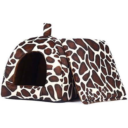 Pet Winter Plush House Avtagbart och tvättbart Vikbart Mjukt