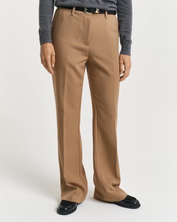 GANT Damen Slim Fit Slacks mit Schlag (38) Khaki