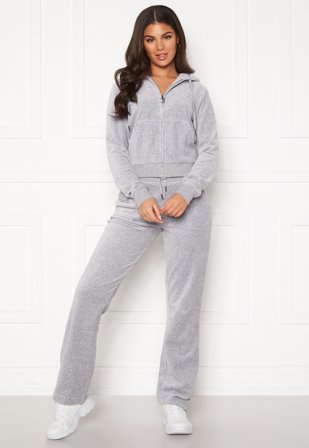 Juicy Couture Del Ray Classic Velour Pant Light Grey Marl Klær