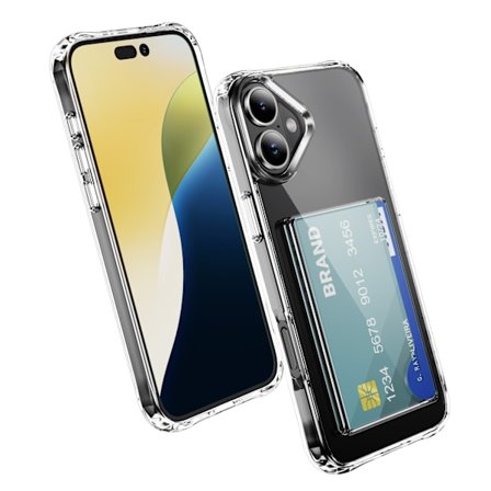 Sidokortplats Stötsäkert Akrylskal Kompatibelt med iPhone 16 - Skydda din telefon med stil