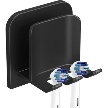 Vægmonteret tandbørsteholder i rustfrit stål, selvklæbende elektrisk tandbørsteholder til badeværelse, tandbørstekop, tandb