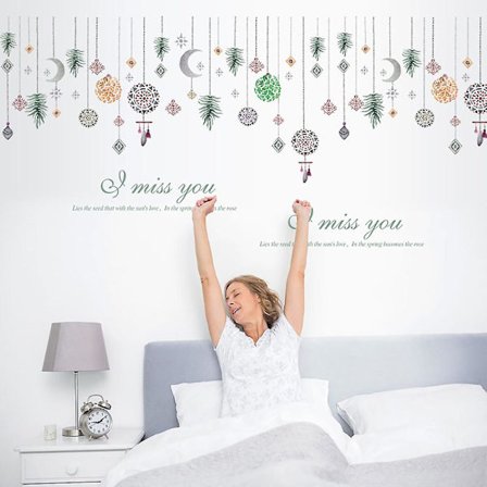 Kaunis seinätarra seinätarra olohuoneen makuuhuoneen sisustukseen