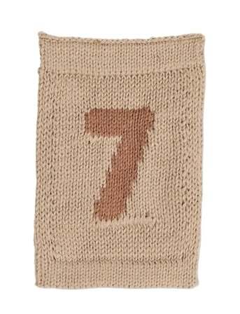 Smallstuff Knitted Flag, 7, Rose - Beige - ONE SIZE