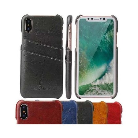 iPhone XS Skal Korthållare Retro