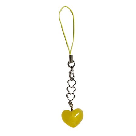 Mode Hjerte Nøglering Mobiltelefon Charm Håndlavet Hjerteformet Nøglerings Ornament Stilfuldt Vedhæng til Taske og Rygsække