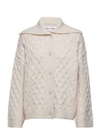 Kaya Cardigan 11250 Strikket Trøje Cardigan Creme Samsøe Samsøe