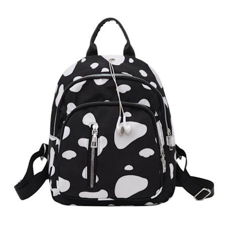 Kawaii Ko-tryck Liten Ryggsäck Nylon Casual Rucksack för Tonårstjejer Kvinnor