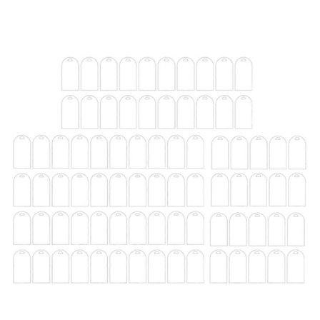 80 st Bröllop Tomma Bågformade Akryl Platskort Klara Bröllop Reserverade Sittplatsskyltar för Bordsplacering