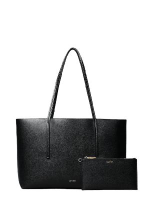 Calvin Klein Foil Logo Tote Bag Handväskor Dam Svart ONESIZE