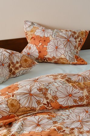 Jotex - Bold Putetrekk Oransje/multi - FIORI - Kjøp Putevar hos Jotex