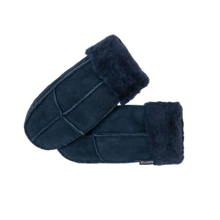 Nordvek 100% ekte damevotter i saueskinn med oppbrettbar mansjett # 308-100 [DB] Navy Blue