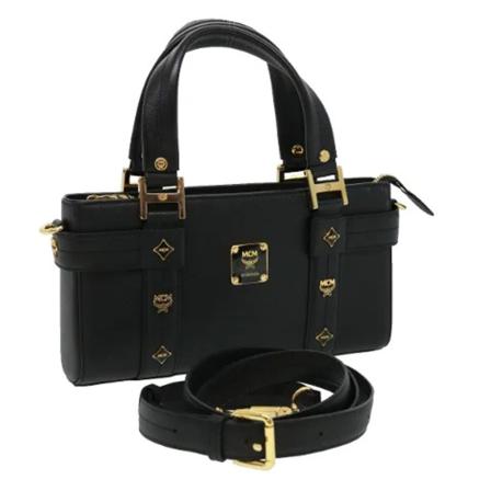 MCM Pre-owned Pre-owned Leather handTass , Zwart , unisex , Maat: ONE Size Vintage Tassen