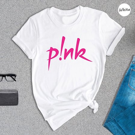 Rosa Bokstavstryckta Dam T-shirts Bomull Musikfestival Grafisk T-shirt Bomull 2023 Camisetas Gotiska Kläder Kvinnlig T-shirt Toppar