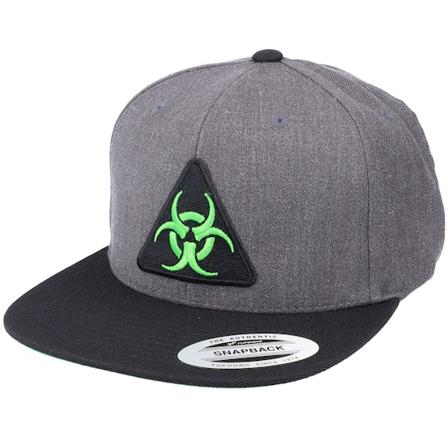 Iconic - Grau snapback Cap - Biohazard Patch Charcoal Grey/Black Snapback @ Hatstore