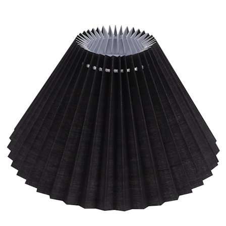 Makuuhuoneen kangaslampunvarjostin musta lampunvarjostin pöytälampunvarjostin koriste (24.00X17.00X14.00CM, musta)