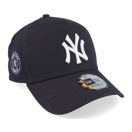 New Era - MLB Blå adjustable Caps - New York Yankees Patch Navy/White A-frame Adjustable @ Hatstore