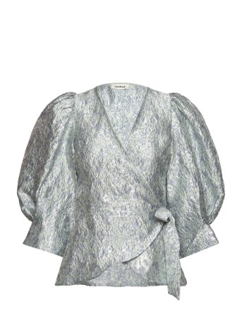 Soaked in Luxury | Slkeeka Wrap Blouse Ls | XL