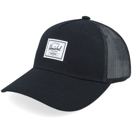 Herschel - Noir trucker Casquette - Kids Whaler Cotton Mesh Cap Black Trucker @ Hatstore