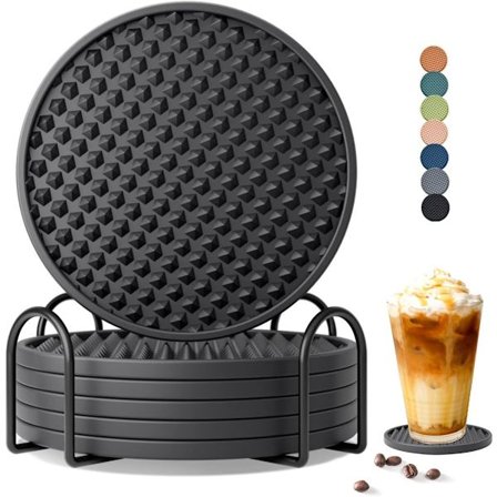 Lasinaluset pidikkeellä Silikoniset lasinaluset Astianpesukoneen kestävät Juomalasinaluset Liukumattomat Lämmönkestävät kaikentyyppisille 