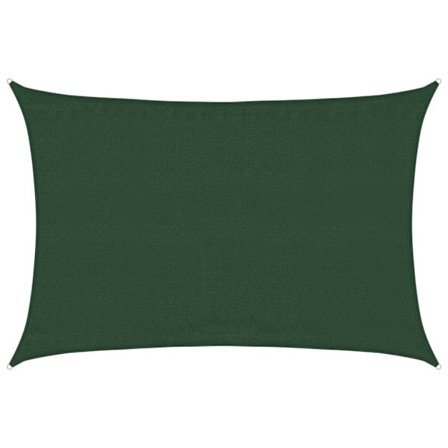 vidaXL Solsegel 160 g/m² mörkgrön 3,5x4,5 m HDPE