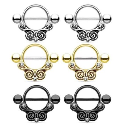 2 st / pack Bröstpiercing