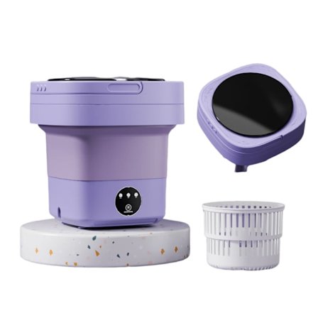 Hopfällbar 8L elution integrerad tvättmaskin liten studentbostads tvättmaskin babytvättmaskin bärbar