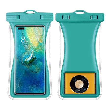 Vandtæt cylindrisk smartphoneetui med snor til 7,2-tommer telefoner, 2 stk.