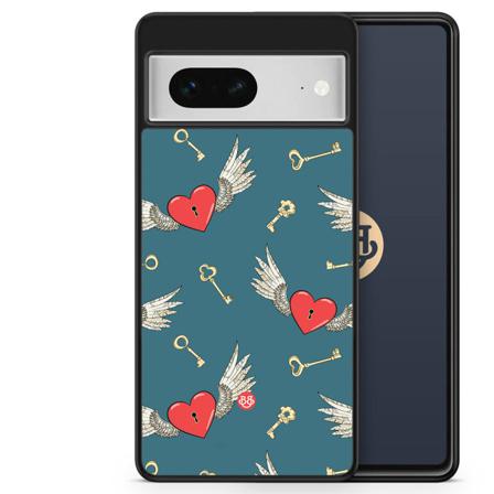 Bjornberry Skal Google Pixel 7 - Hjärtan Med Vingar