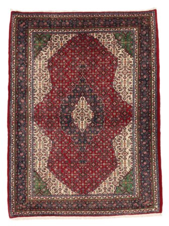 Handgeknoopt Perzisch Tabriz 40 Raj Vloerkleed 115X150 Zwart/Donkerrood