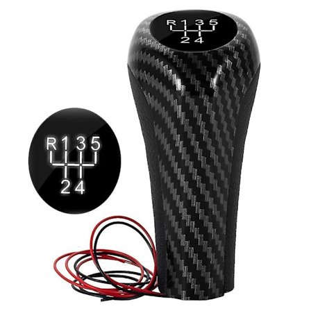 Fiber 5-trinns girskiftknott med LED-bakskifter for E46 E90 E91 E92 X1 X3 X5