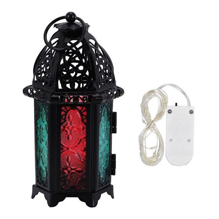 Vintage LED-lyhtylamppu koristeellisella onttolla rautaisellä lukolla KLB