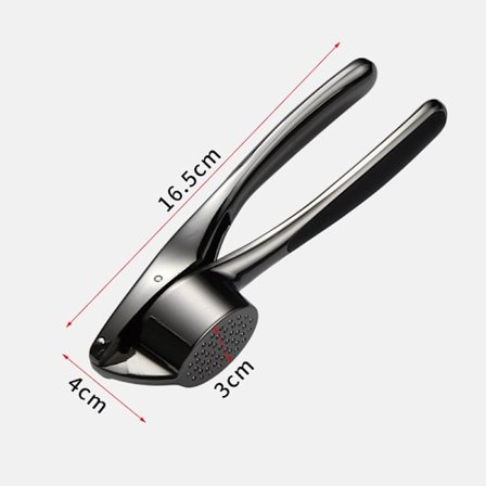 Højkvalitets hvidløgspresser med pigge, nem at presse og rengøre, rustfri og tåler opvaskemaskine, også velegnet til at hakke ingefær.