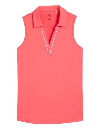 PUMA Golf W Cloudspun Piped Sl Polo - Pink - M