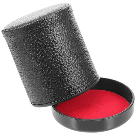 Nahkainen noppakuppi kannella, äänetön noppakuppi, hieno noppakuppi, joustava, 1 setti