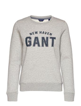 Logo C-Neck Sweat Grey GANT