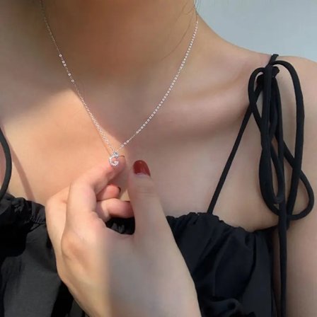925 Sterling Silver Bokstav Halsband Glittrande Zirkon Bokstav Hänge Kedja Ditt Namn Halsband Bröllop Smycken Födelsedagspresent