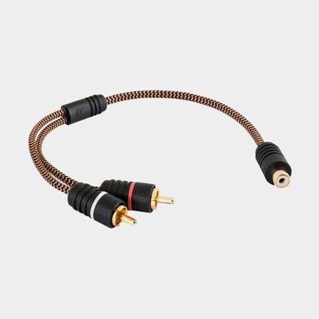 RCA Y-splitter Proson, 0.3 meter, 2 x RCA (male) to 1 x RCA (female)