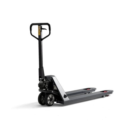 Pumppukärry BOOST, pikanostotoiminto, 2000 kg, 1150 mm, yksipyöräinen, kumi, polyuretaani, harmaa