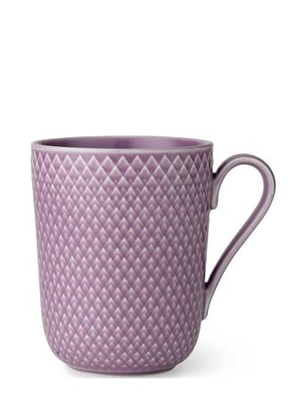 Rhombe Color Kopp Med Hank 33 Cl Lilla Home Tableware Cups & Mugs Coffee Cups Lilla Lyngby Porcelæn