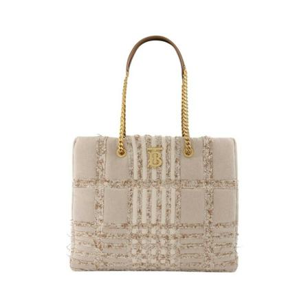 Burberry, Tote Bags Beige, Dames, Maat:ONE Size,Katoen