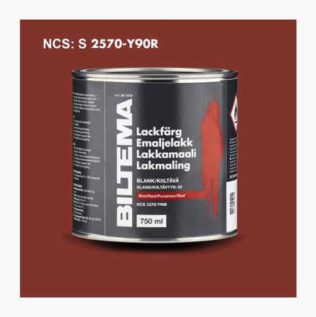 Lackfärg blank röd 0 75 liter