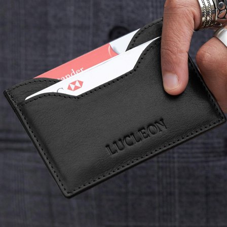 Tmavé puzdro na kreditné karty pre mužov - Puzdrá na karty