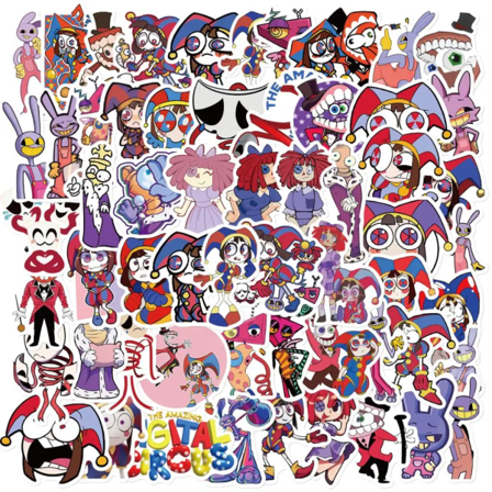 50 stk søte The Amazing Digital Circus klistremerker Kawaii tegneserie klistremerker bærbar motorsykkel koffert notatbok vanntett klistremerke 50pcs-