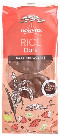BonVita Risgaletter m. mørk chokolade Ø 100 g, Helse & Madvarer, Brød, Kiks & Kager, Kiks