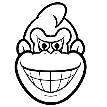 Väggdekor - Super Mario Donkey Kong ansikte