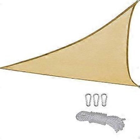 2x2x2 Meter Vinduessejl Trekantet Ekstra Stort Skyggesejl