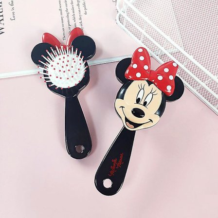 Disney Minnie Mus Kam Luftpute Massasjekam Flokefritt Hårbørste Krøllete Tykt Langt Tynt Tørt Vått Hår